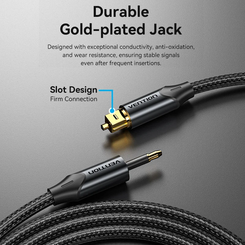Vention Hi-Fi Optical Fiber Audio Cable Dolby DTS 5.1 Digital Optical Cable for TV Soundbar Home Theater PS5 Xbox Toslink SPDIF-6