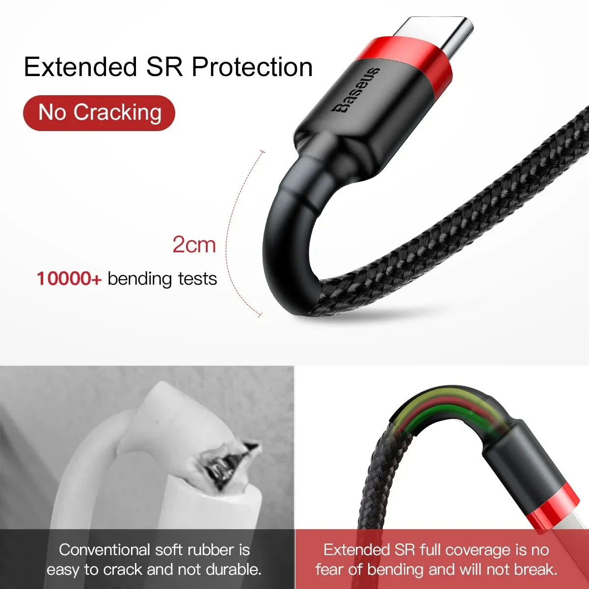 Baseus USB C Cable for oneplus 12 Quick Charge 3.0USB C Cable Fast Charging Cable Type C for Huawei Xiaomi 13 USB-C Charger Wire-3