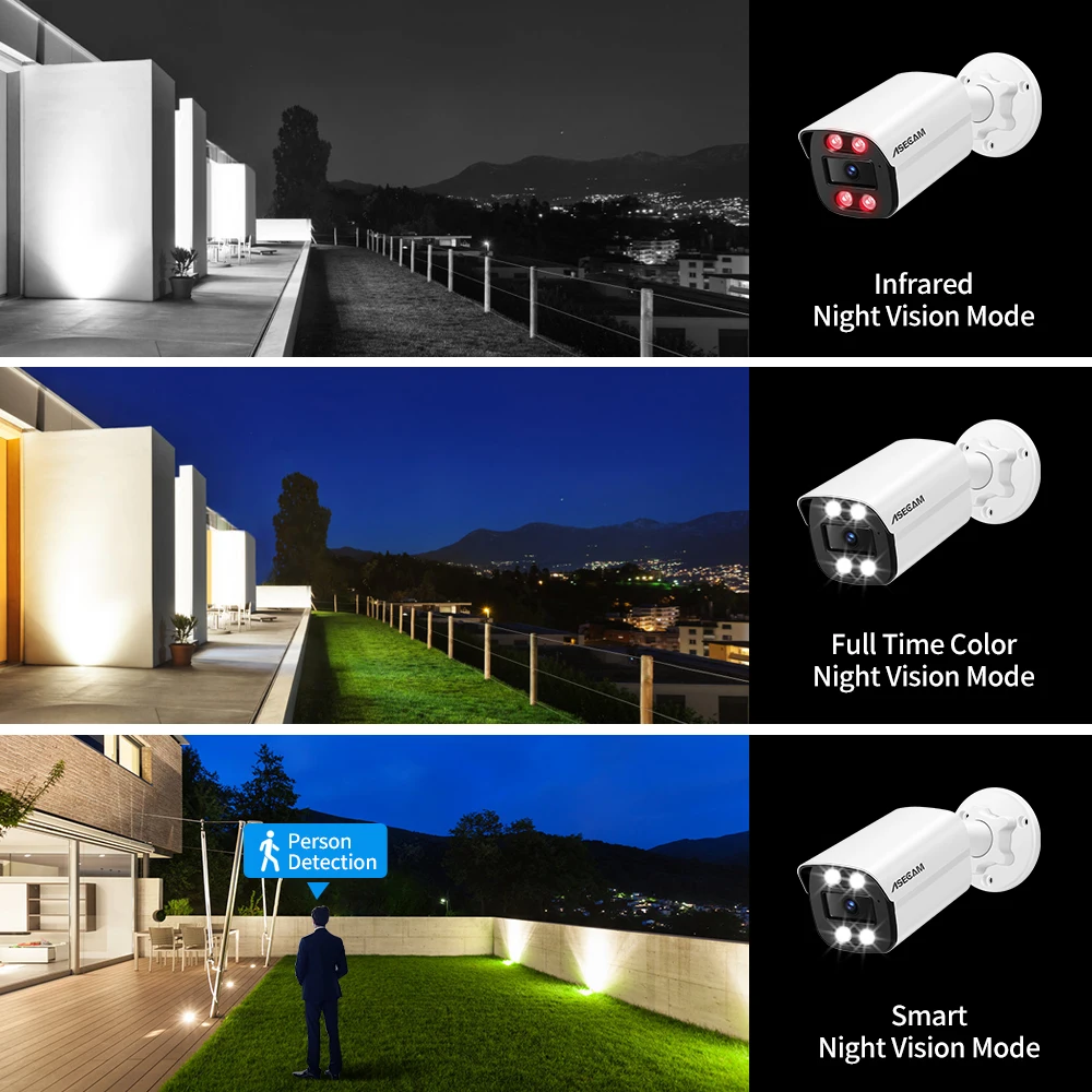 New 4K 8MP IP Camera Audio Outdoor POE H.265 Onvif Metal Bullet Home Color Night Vision Surveillance Camera-3