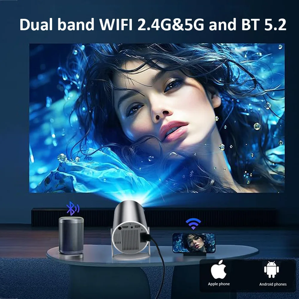 DITONG HY300 Plus HD Projector portatil 4K 1280x720P Android  LED Video Home Theater Cinema Phone mini Proyector Movie HY300 pro-3