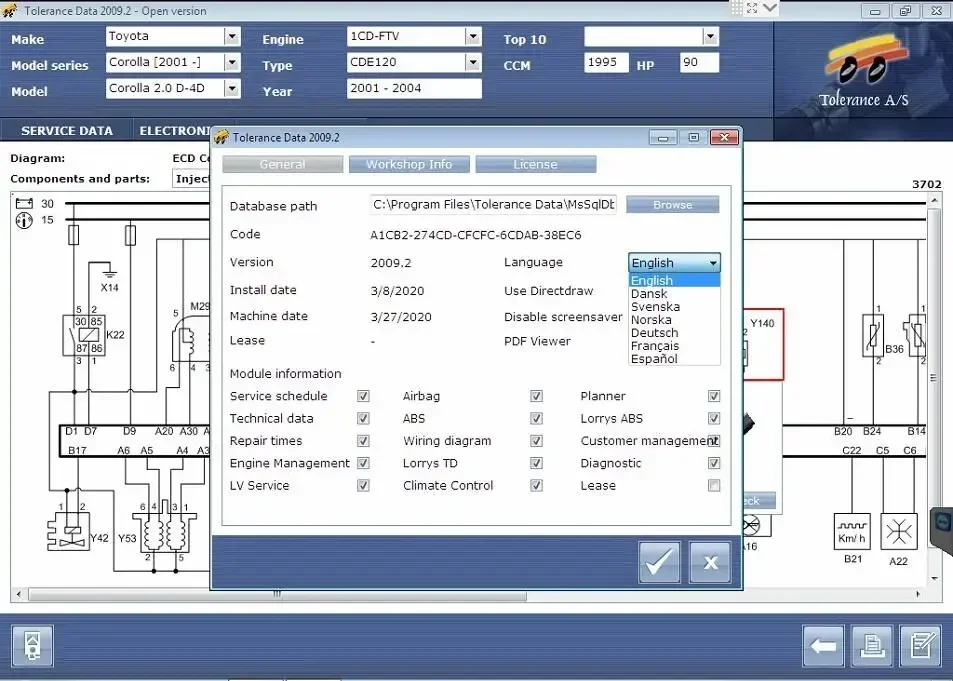 Hot Sell Car Software Tolerance Data 2009.2 Auto Repair Program with Free Keygen Install Video Guide Car Repair Software-5