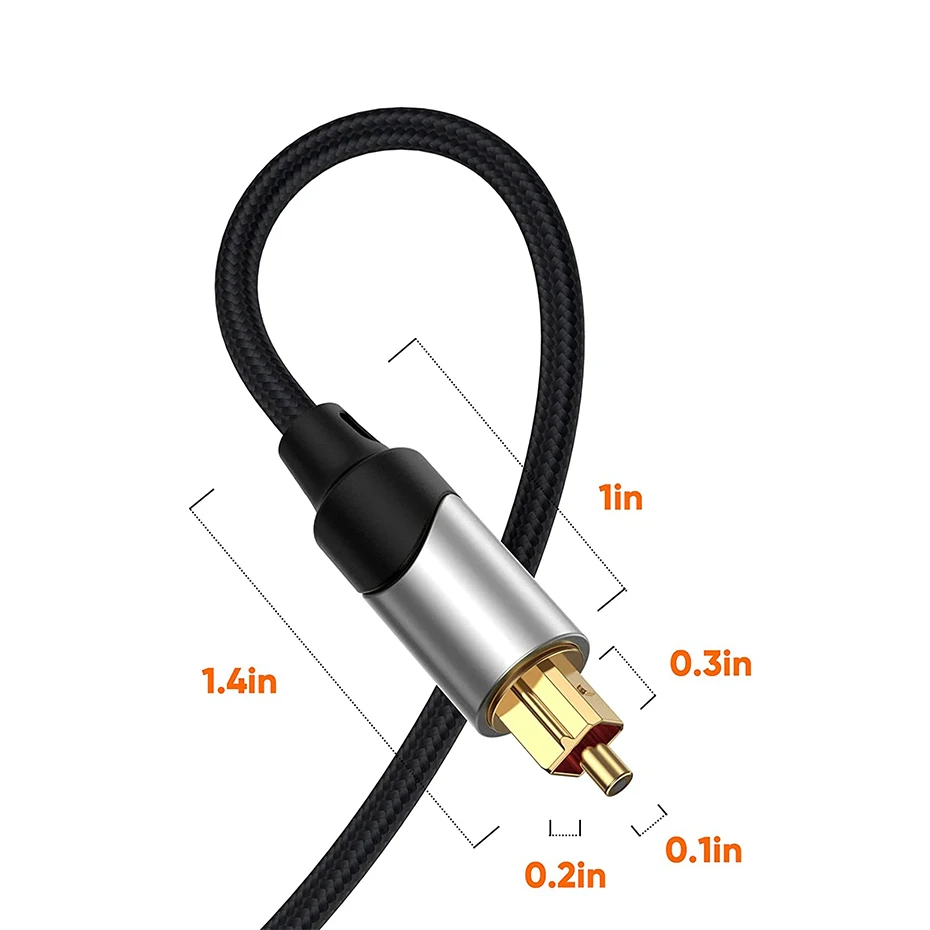 Toslink Digital Optical Audio Cable Braided Toslink SPDIF Coaxial Cable AC3 Dolby 5.1CH Digital Hifi digital audio cable-5