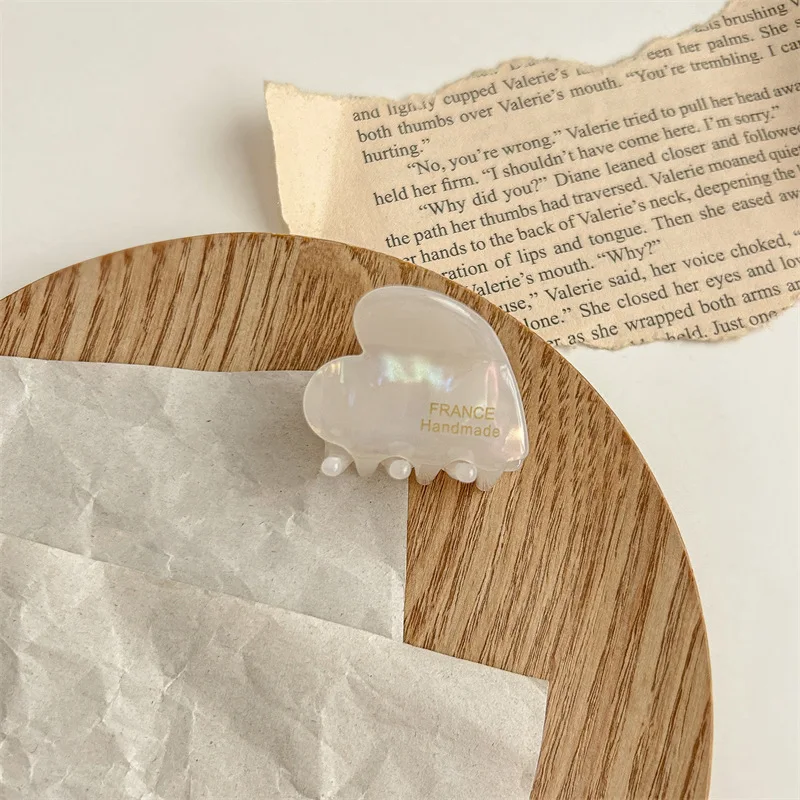 2023 New Women Hair Claw Small 3.5cm Acetate Hair Clips Elegant Colorful Hollow Out Claw Clip Girls Hair Accessories Hairclip-5