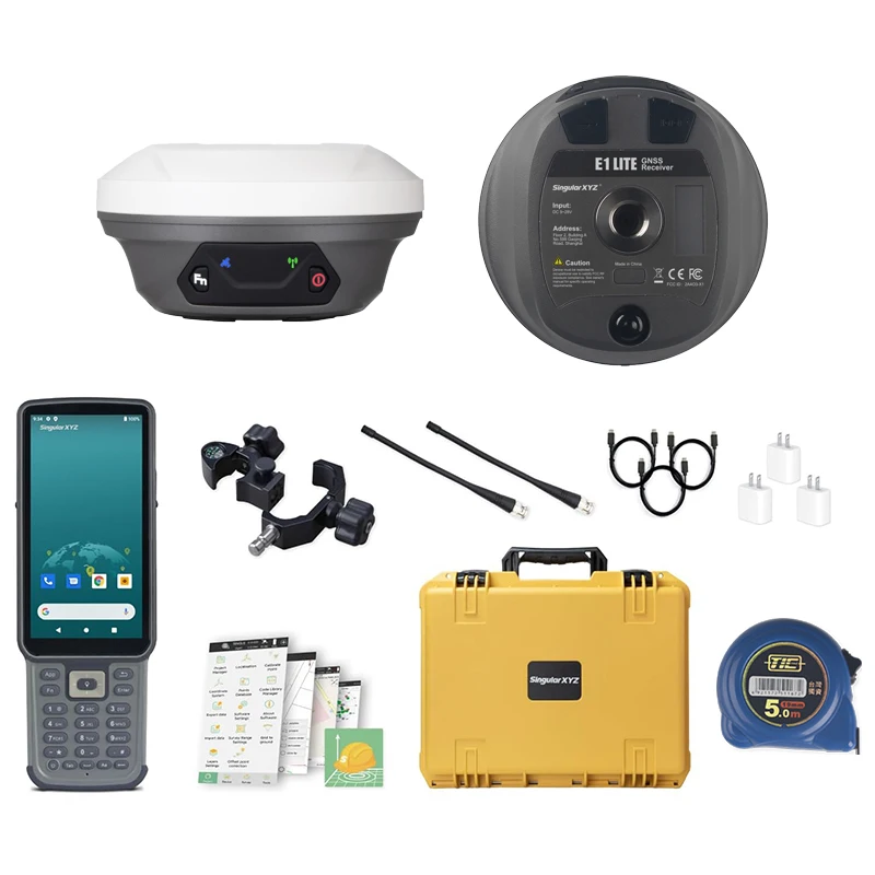 SingularXYZ Budget Friendly GNSS Receiver E1 Lite Portable 1cm Accuracy Waterproof GNSS Base And Rover for Field Surveying