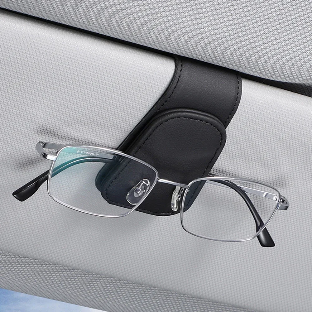 Universal Car Auto Sun Visor Glasses Box Sunglasses Clip Card Ticket Holder Stand Fastener Pen Case Eyeglasses Car Accessories-3