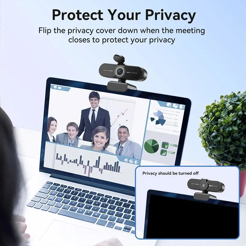 4K Webcam 1440P 2K Web Camera 1080P EMEET C60E Autofocus USB Computer Camera for Living/ Video Call/ Conference-5