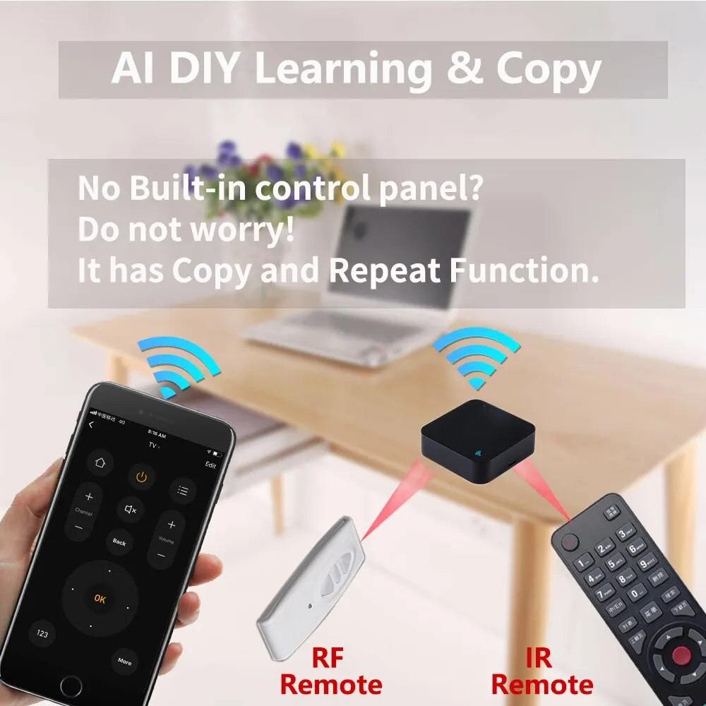 Tuya WiFi RF IR Remote Control 433MHz/315MHz For Smart Home Via SmartLife for Air Conditioner ALL TV Support Alexa,Google Home-5