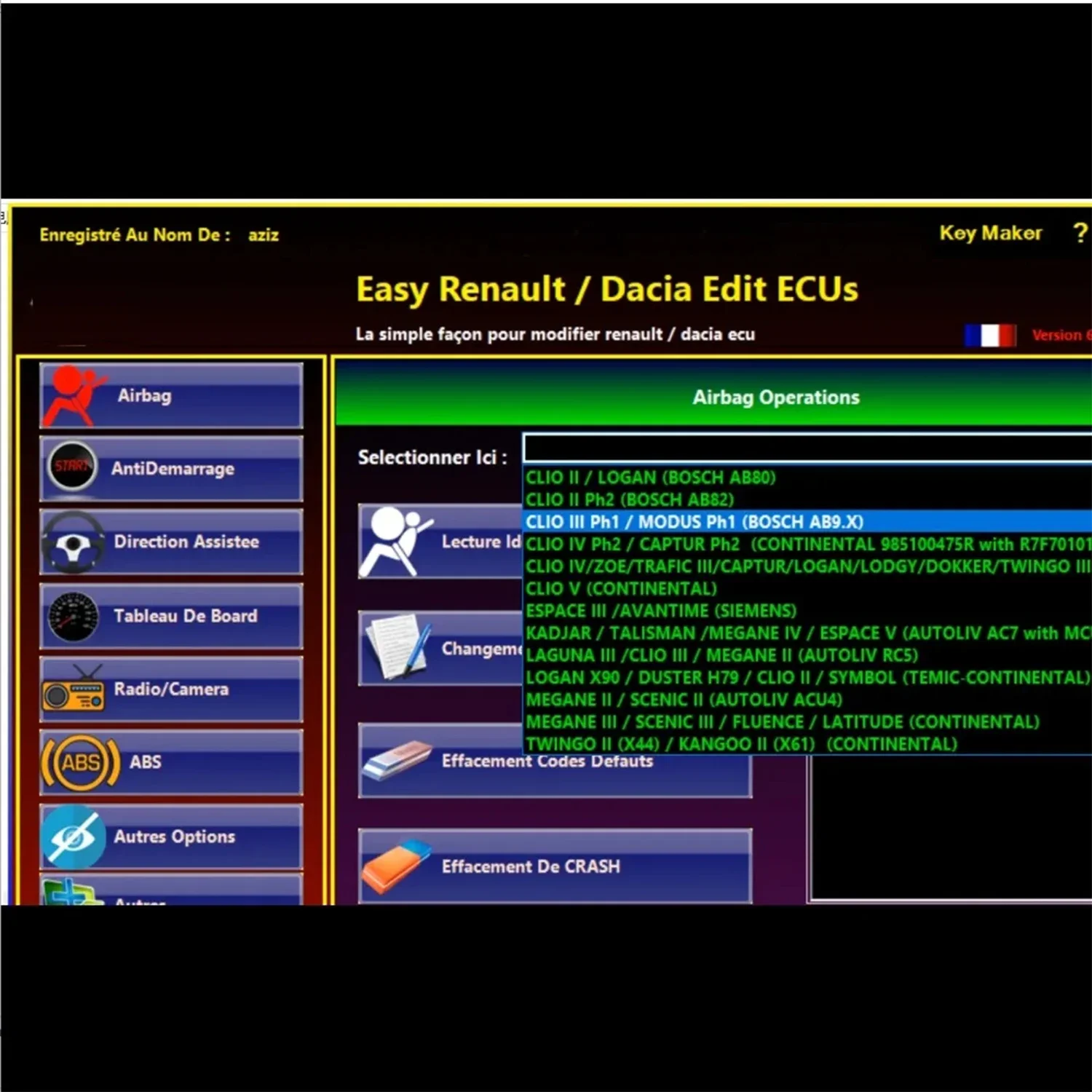 Easy Renault 6.14 Software for Renault ECU Programmer Clear Crash Airbag Card Keys UCH Cleaner WORK with OBDLink Renolink-2