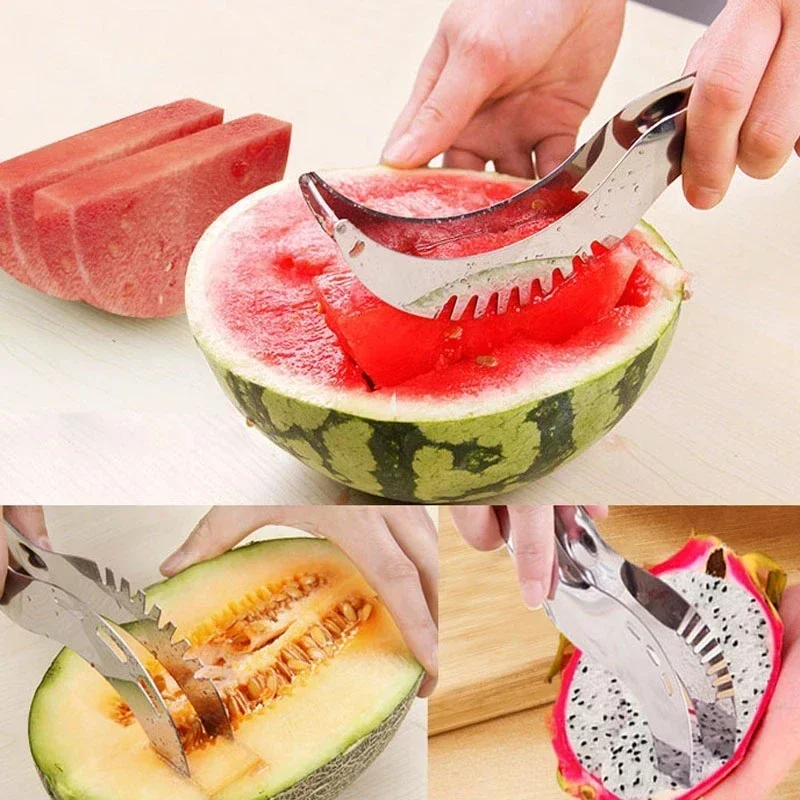 Stainless Steel Windmill Watermelon Cutter Artifact Salad Fruit Slicer Cutter Tool Watermelon Digger Kitchen Accessories Gadgets-5