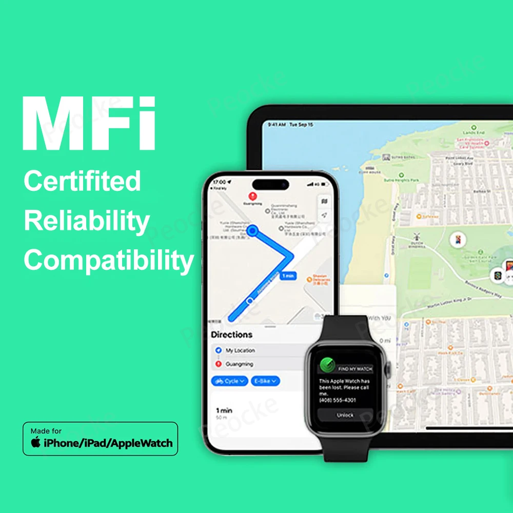 Wallet Anti-loss Card GPS Location Tracking Smart Tag Find My for iPhone Bluetooth Device Ultra-thin Card Wireless Charge IP67-4