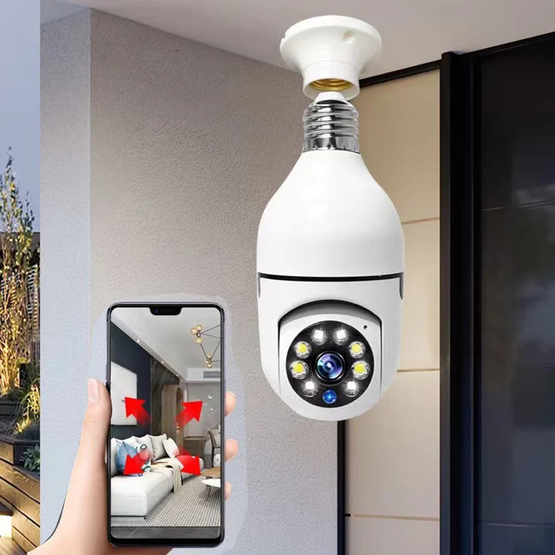 1080P HD E27 Bulb Surveillance Camera Anti-theft Outdoor Indoor Security Monitor Wireless WiFi Camera Night Vision Audio IP Came-2