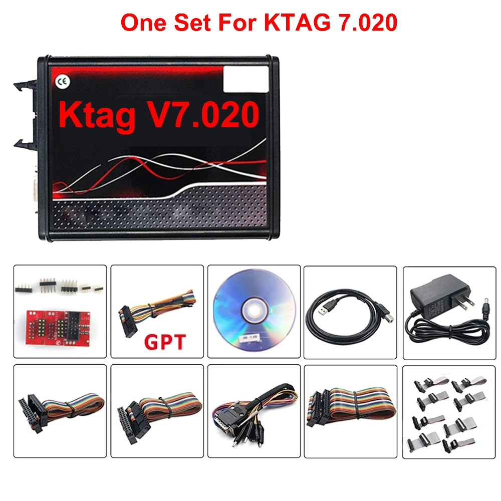 EU Version ECU Programming Tuning Tool For Kess V2 V5.017 OBD2 V7.020 For KTAG Firmware Car Trucks Master BDM Software Red PCB-5