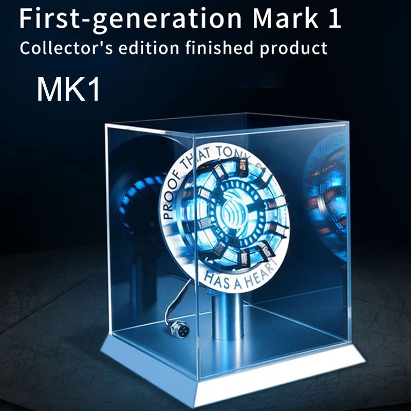 Superhero 1:1 Cosplay Tony Stark Arc Reactor Heart Of Mark Led Light Chest Lamp Mk1,MK2 as gift for Game Room Desktop Decoration-4