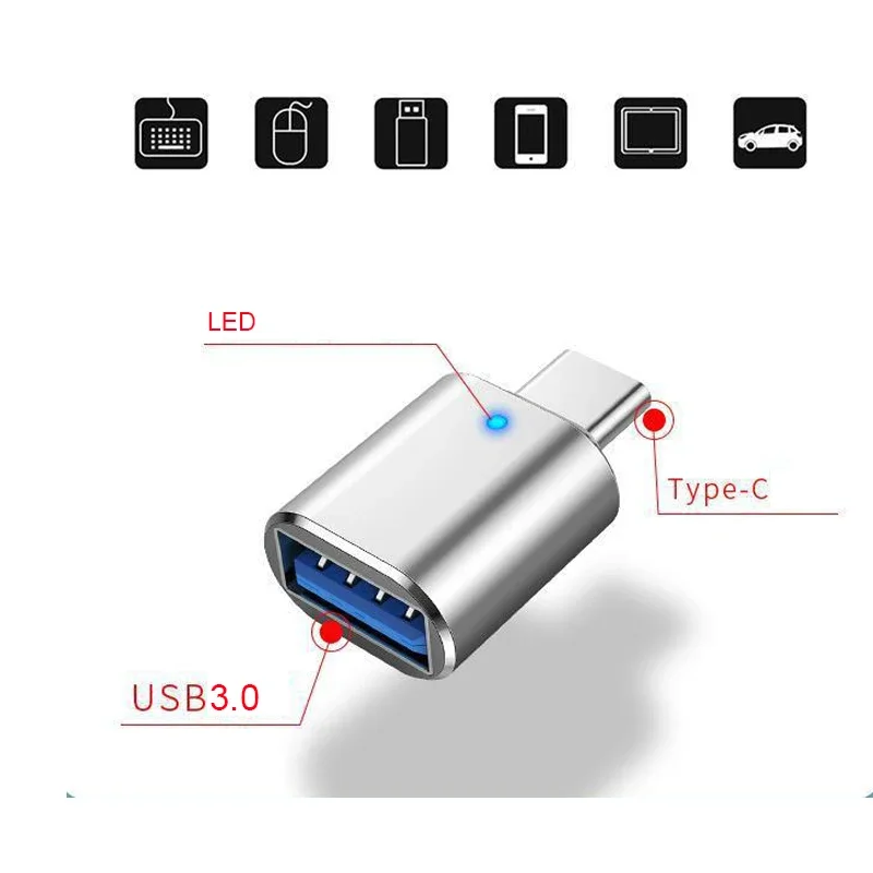 Type C To USB 3.0 OTG Adapter USB-C Male To USB Female Converter For Macbook Samsung Galaxy S20 S20+ Huawei USBC Connector-2