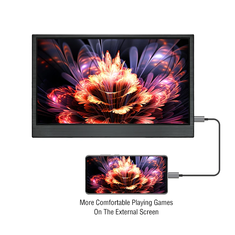 Anmite 15.6-Inch Portable Touch Monitor 1080P HDR 16:9 Low Blue Light For XBox PS4 / 5 Switch Cell Phone PC Loptop Extension-6