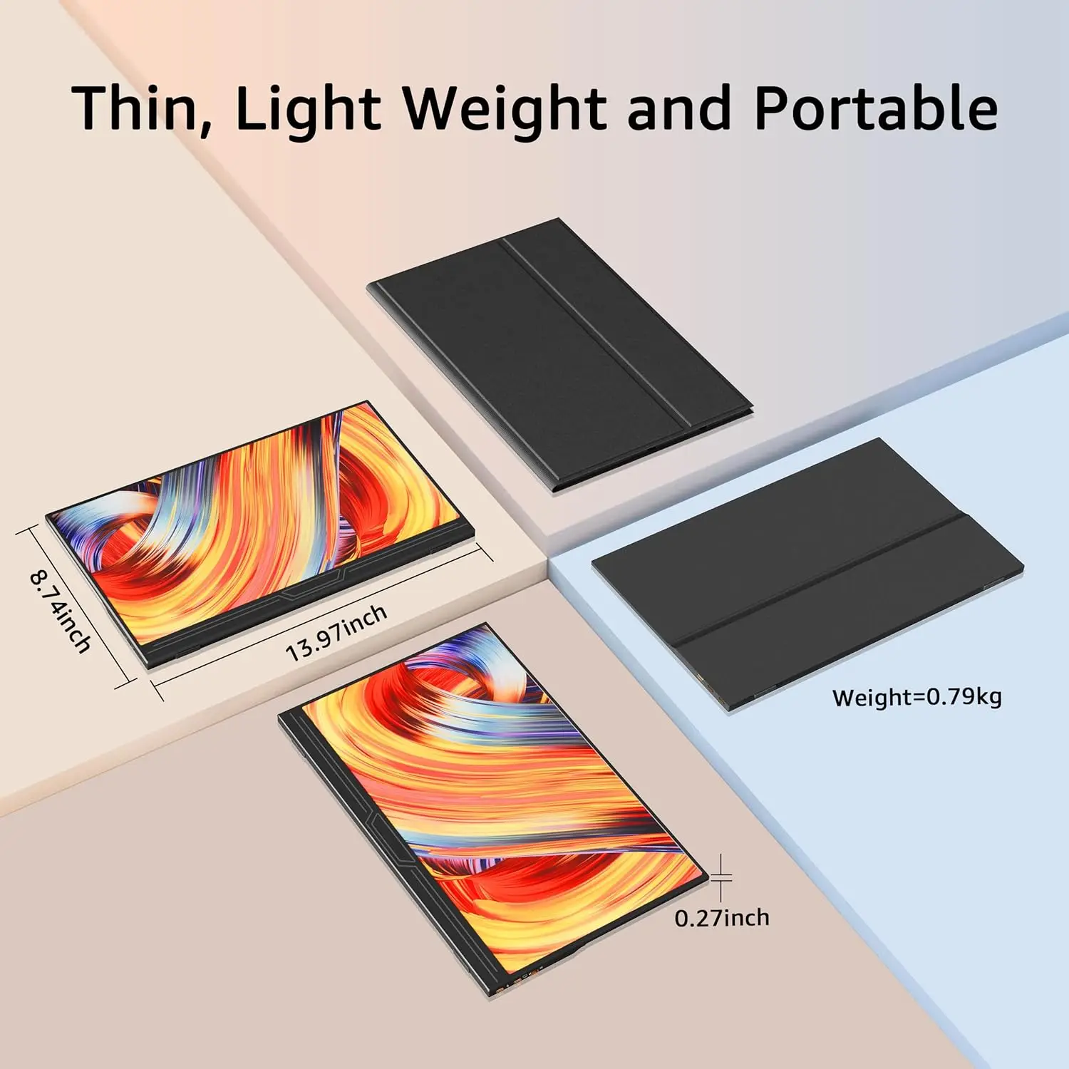 15.6 inch Touch Monitor Portable Monitor IPS 300cd/m2 USB-C Gaming Monitor For PC Laptop Mini Pc-6