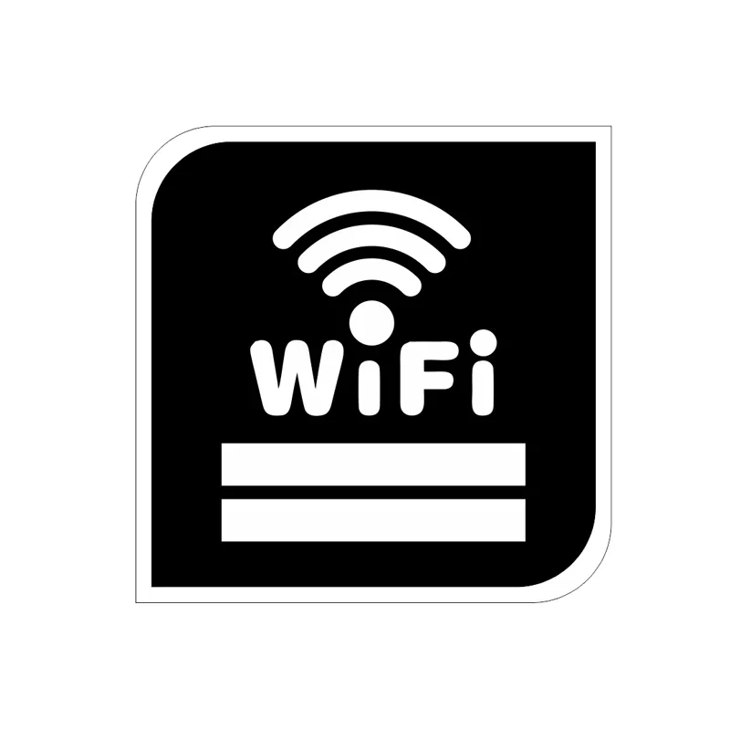 Wifi Sign Acrylic WIFI Reminder Signage for Public Places Shops Handwriting Account and Password Wifi Notice Board Wall Sticker-6