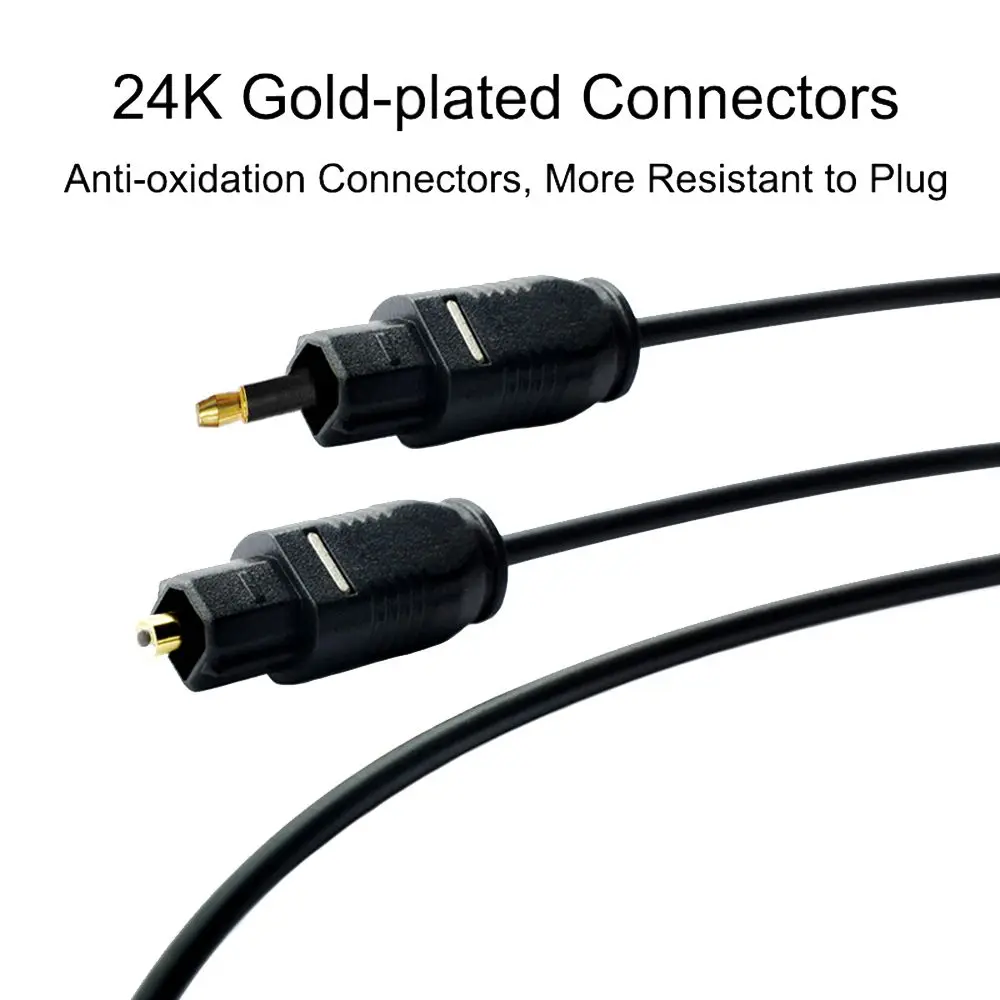 Gold-plated Connector Audio Cable Optical Fiber Cord SPDIF Line 3.5mm to Toslink For Speaker Blu-ray Player Power Amplifier-4