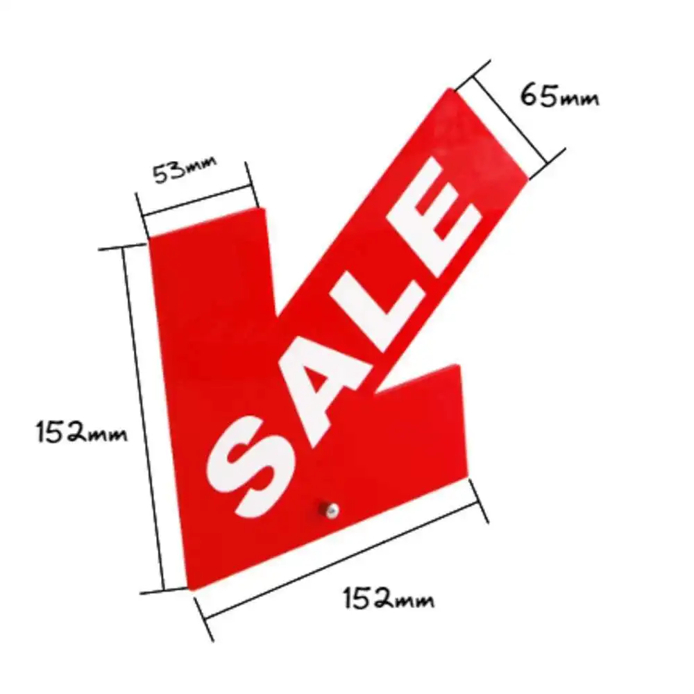 Red Sale Sign Standee Plate On Shelf Top For Retailing Store Merchandise Promotion Call-Board-5