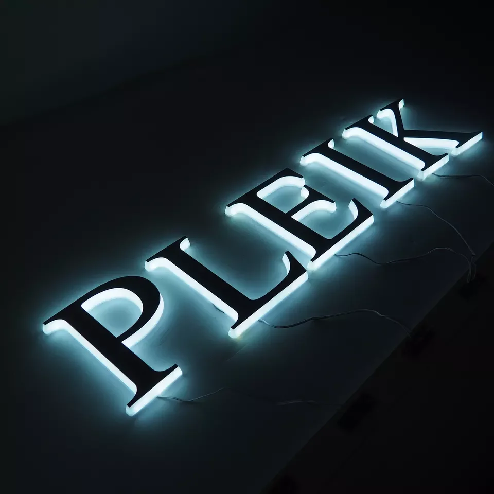 Customized Outdoor Metal LED Logo Lighting 3D Letter Company Commercial Sign Light Custom Business Name Plaque Illumination-3