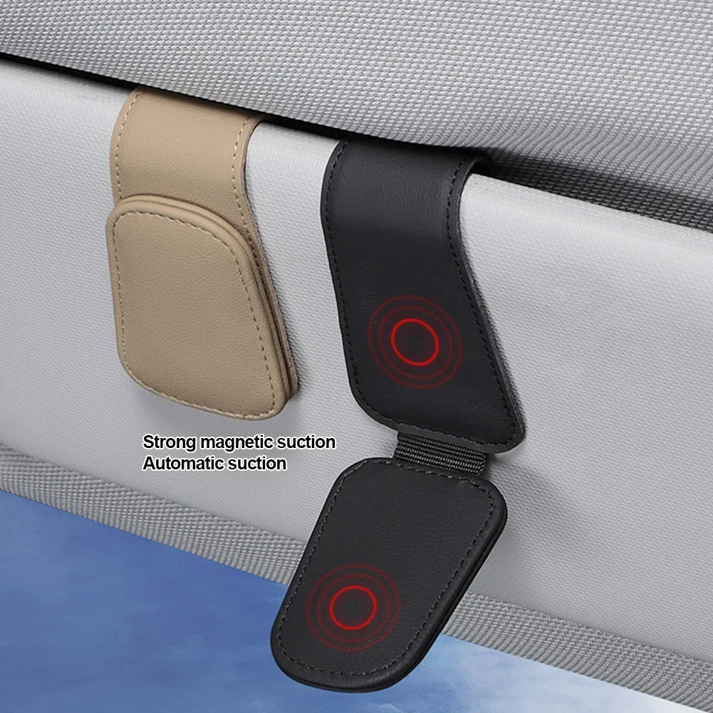 Universal Car Auto Sun Visor Glasses Box Sunglasses Clip Card Ticket Holder Stand Fastener Pen Case Eyeglasses Car Accessories-4