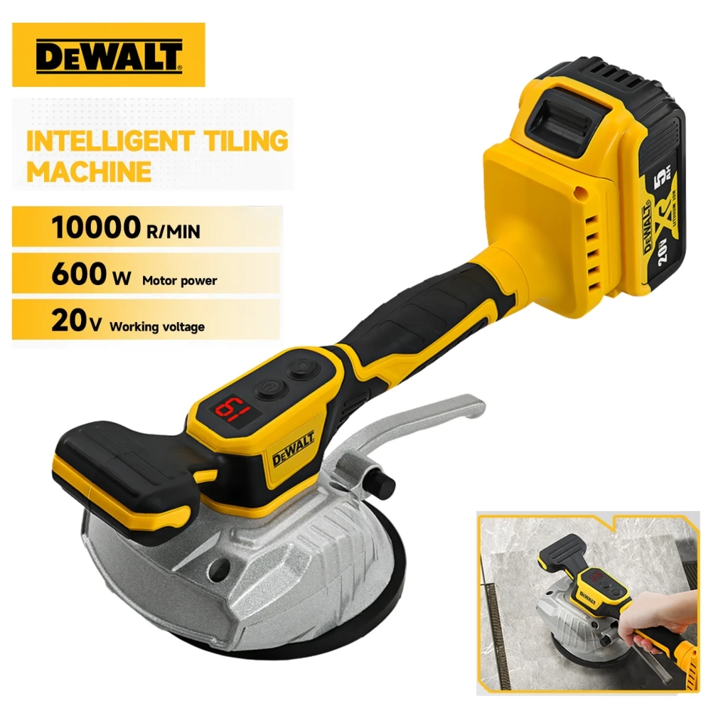 Dewalt 20V Battery Tiling Tiles Machine Tiles Vibrator Suction Cup 8 Gear Floor Vibrator Leveling Tile Installation Power Tools
