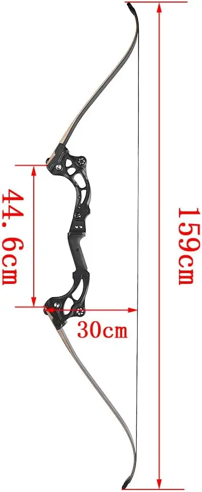 64” Archery Takedown Recurve Bow Athletic Competition Bow Set 30-60lbs Right Hand for Professional Practice Shooting Hunting-5