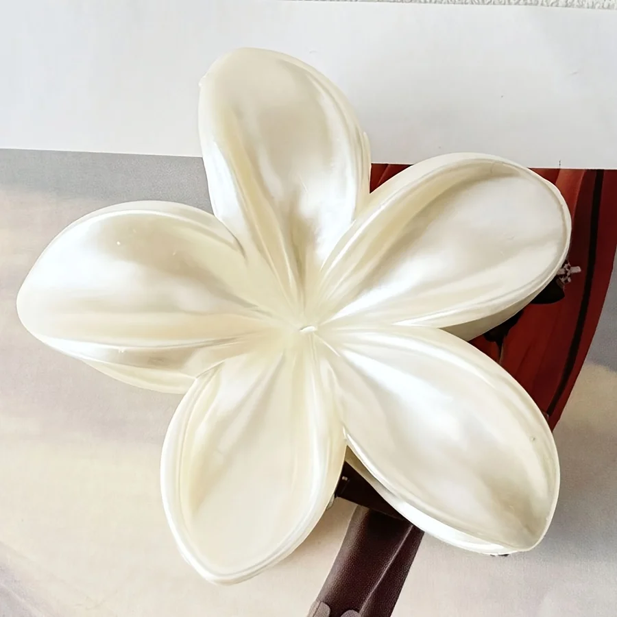 1pc Acrylic Flower Hair Claw, Elegant & Chic, Large Size, Floral Design, Versatile Hair Accessory for Half-Up Hairstyles-6