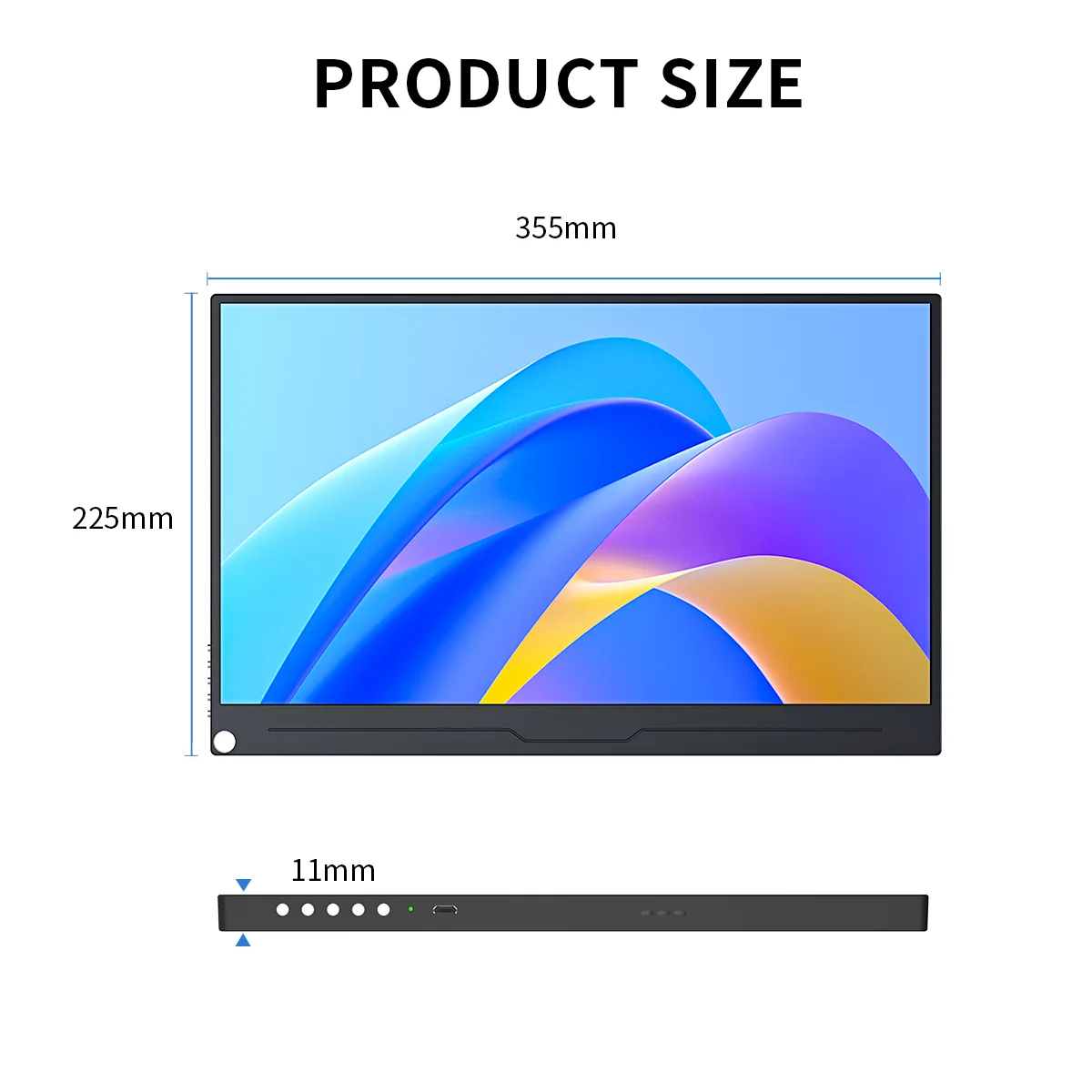 HOWENS 15.6 inch 4K FHD Portable Monitor Screen Dual Speakers HDR IPS RGB Gaming Display for Laptop Switch Xbox PS4/5 with Stand-2