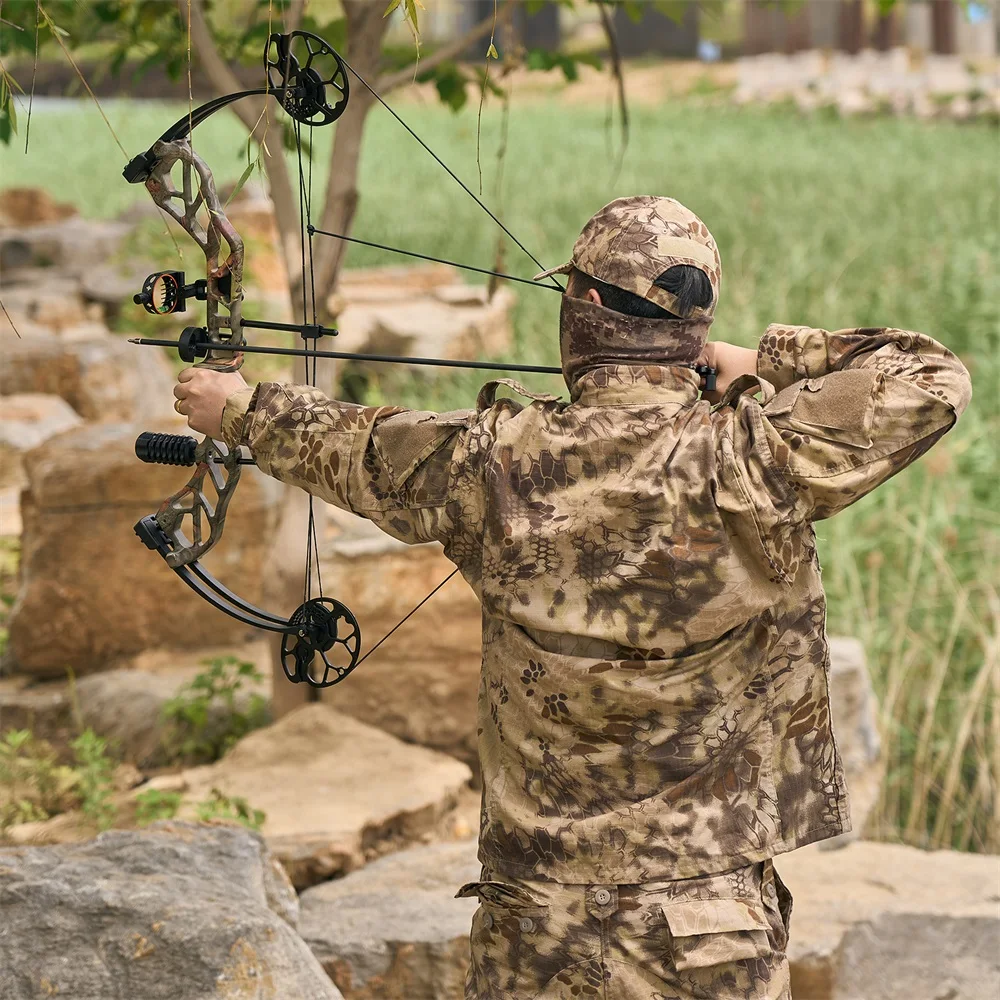 Compound Bow Archery Sets 19-70lbs Draw Weight Adjustable Shooting Right Hand Hunting Bows Adult Beginners Kit Up to IBO 320 Fps-6