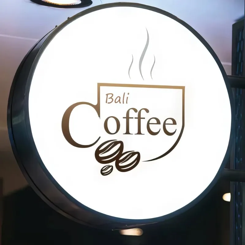 Shop Custom Acrylic Advertising Light Boxes Sign Restaurant Cafe Hamburger Wall Standing Light Box Display LED Signage LightBox-2