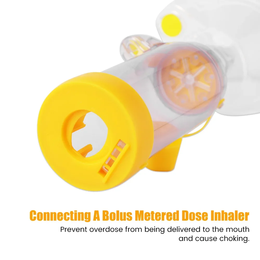 Automizer Asthma Spacer Inhaler Spacer Mist Storage Compressor Aerosol Cabin Nebulizer Tank with Mask Cup for Adult Child Baby-5