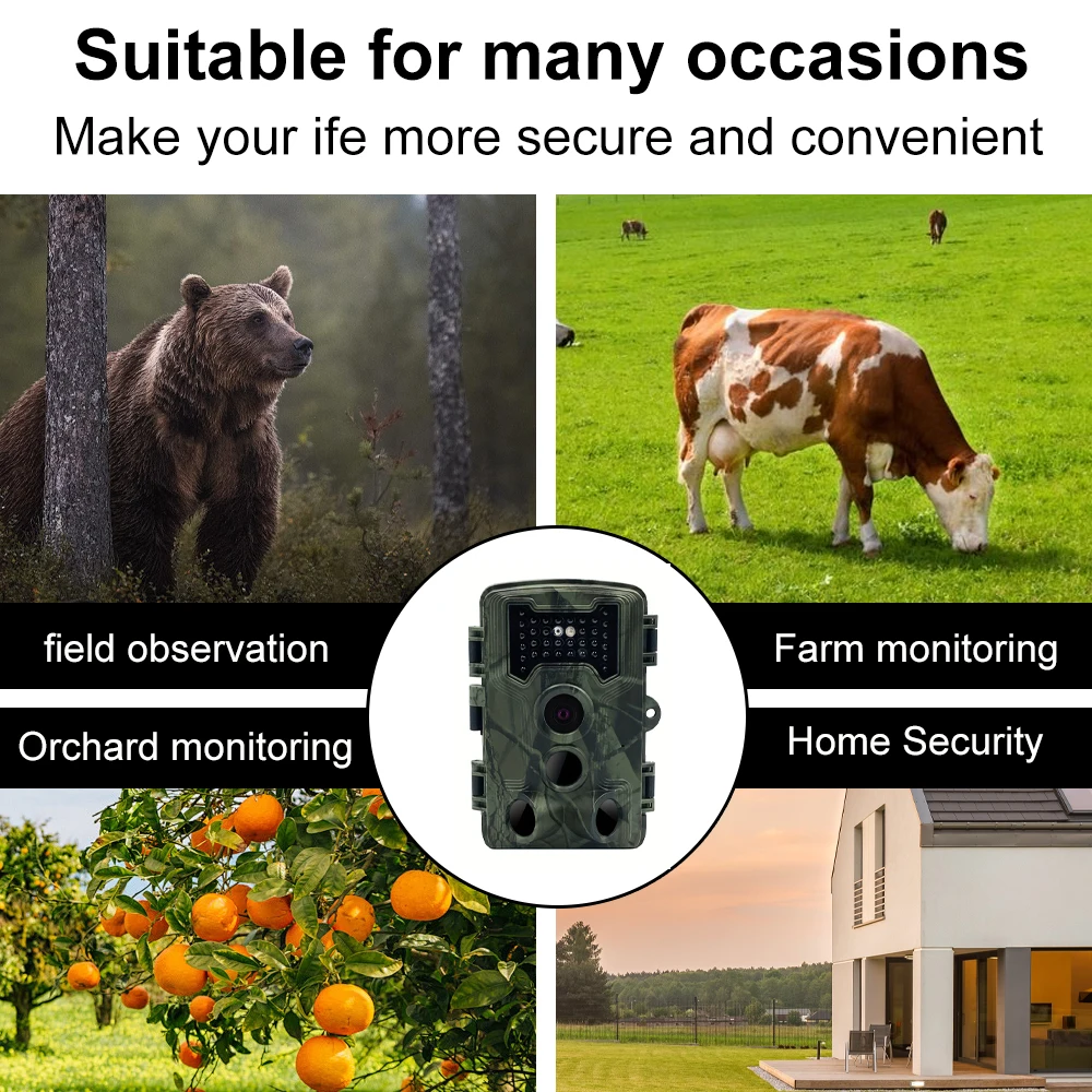 Hunting Trail Camera 36MP 1080P Night Vision Wildlife Camera With Motion Activated Outdoor Trail Cam Trigger Wildlife Scouting-4