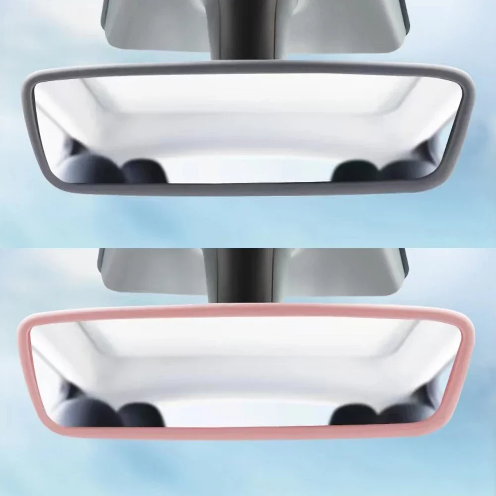 Silicone Rear View Mirror Protector Frame for Tesla Model 3 Y S X Center Console Accessories Interior Rearview Cover Rubber Case-3