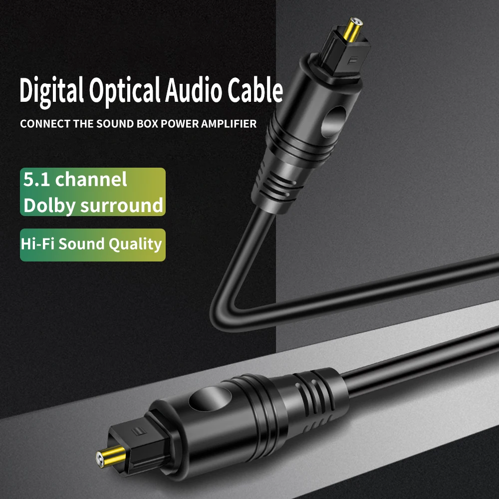 Digital Optical Audio Toslink Cable HIFI 5.1 SPDIF Coaxial Cable for Amplifiers Subwoofer TV box PS4 360  Soundbar speaker Fiber-2