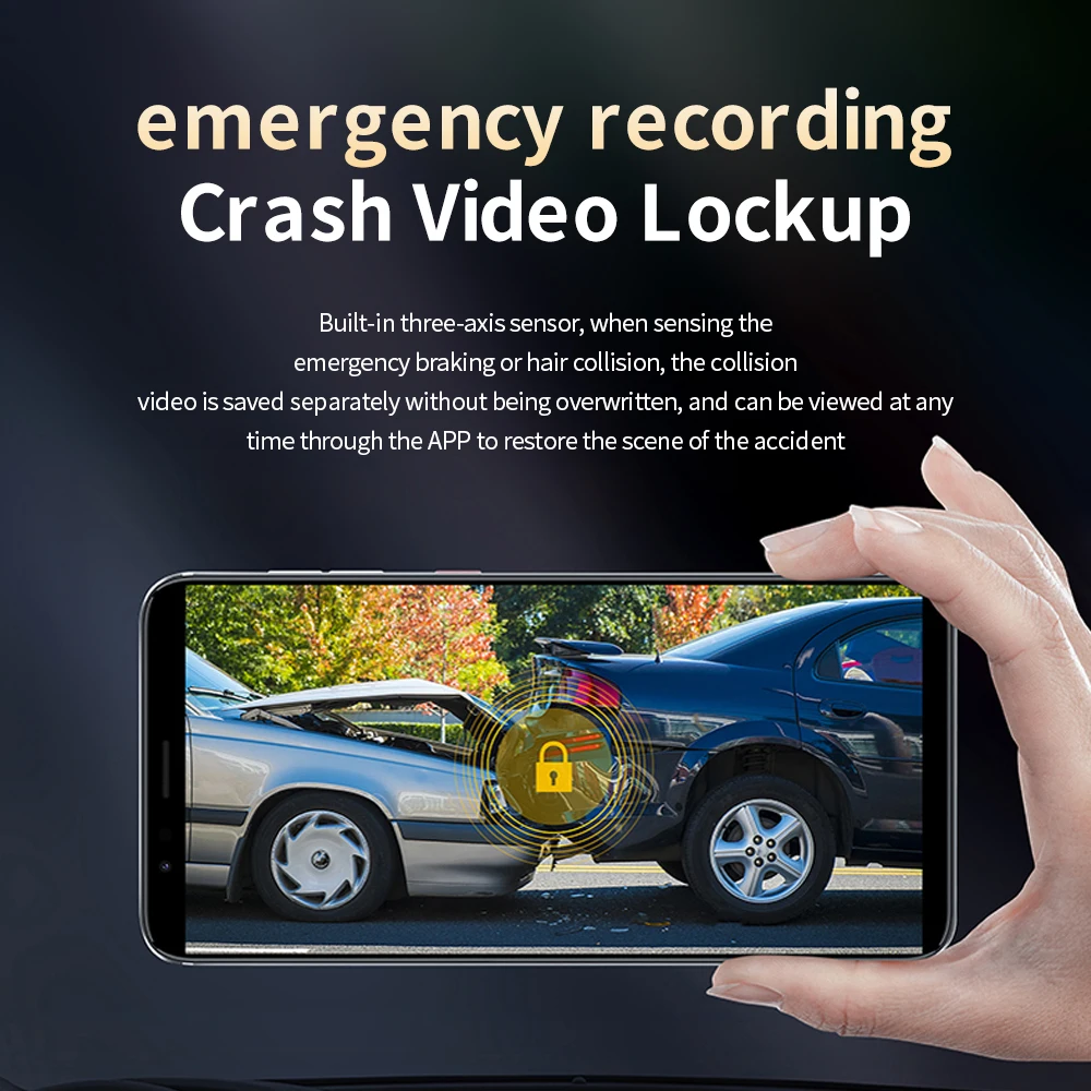HP car camera dash cam camera 4k HD night vision WiFi DVR video loop video parking monitoring car dashcam auto dashcam 4k-3