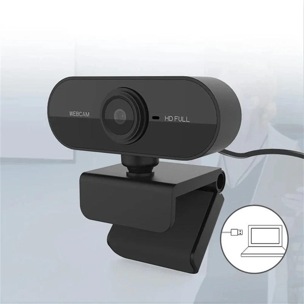 2K 1080P 720P 480P HD Webcam For Desktop Laptop Computer Mini USB Web Camera With Microphones Web Cam Cover For YouTube Skype-3