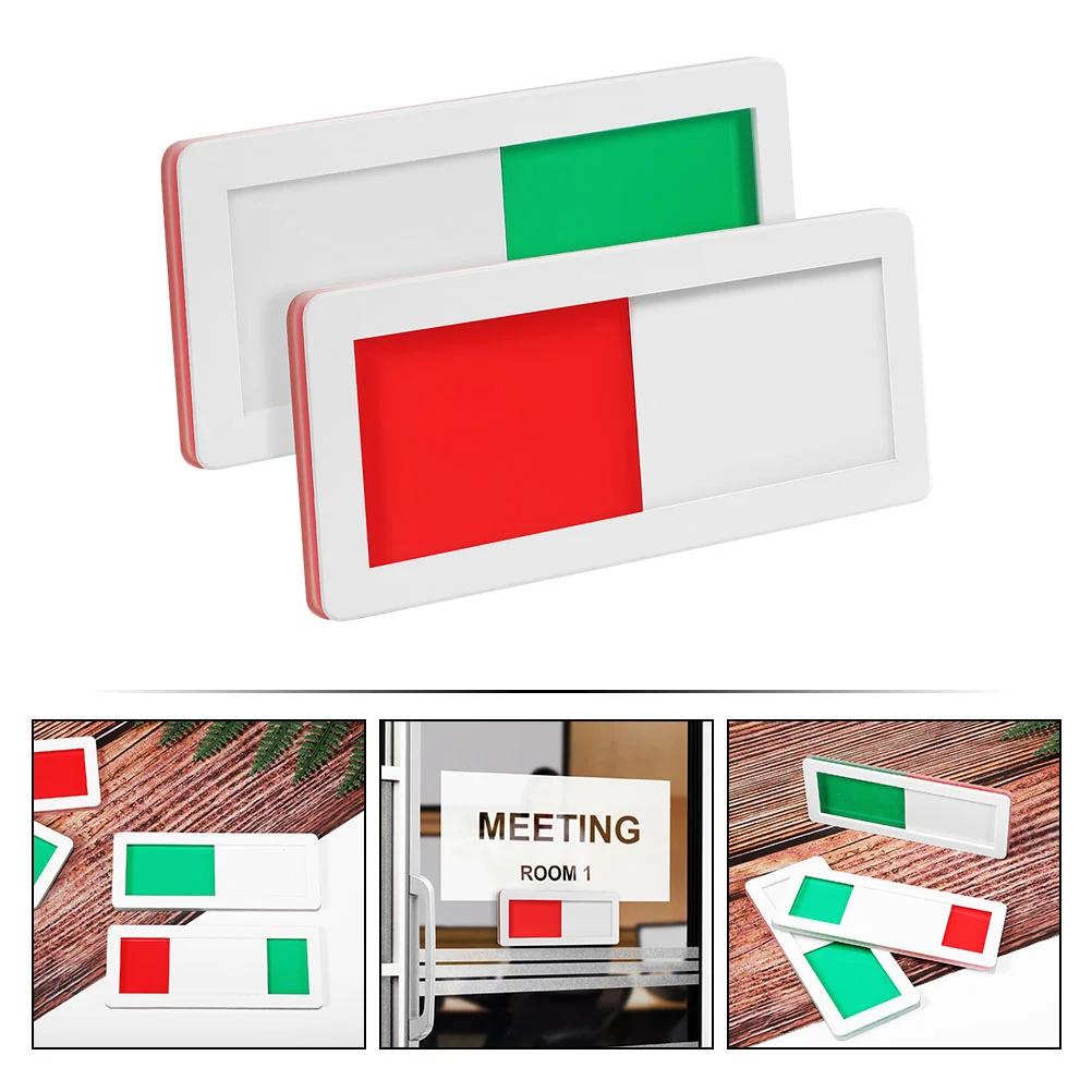 2 Pcs ID Plate Available Sign Office Vacant Privacy Signage Meeting Room Occupied Conference Door Not Disturb Slide-4
