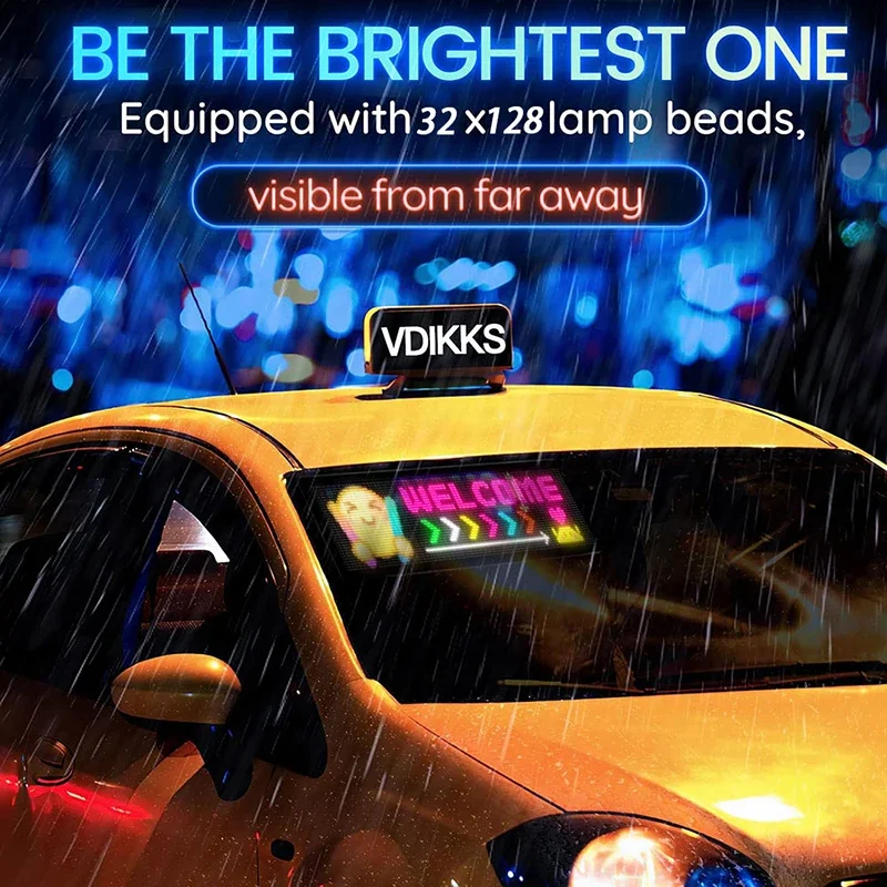 LED Flexible Screen Billboards APP Control Double Row Display Text Pattern Free Combination Car Advertising Store Front Outdoor-5