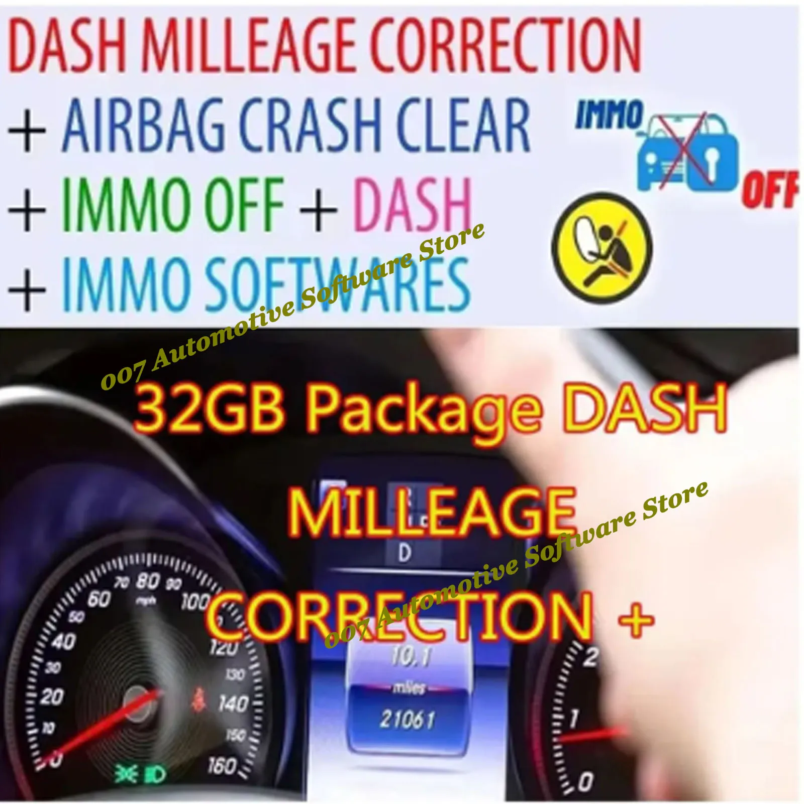 Latest 2025 32GB Package DASH MILLEAGE CORRECTION+AIRBAG CRASH CLEAR+IMMO OFF+ DASH +IMMO SOFTWARES Download installation video-2