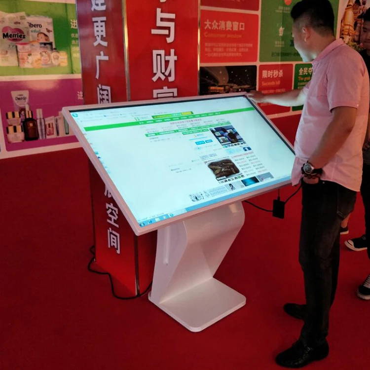 Indoor Digital Signage Floor Standing 43 55 inch LCD Advertising Video Player TV Wayfinding Touchscreen Totem Touch Screen Kiosk-2