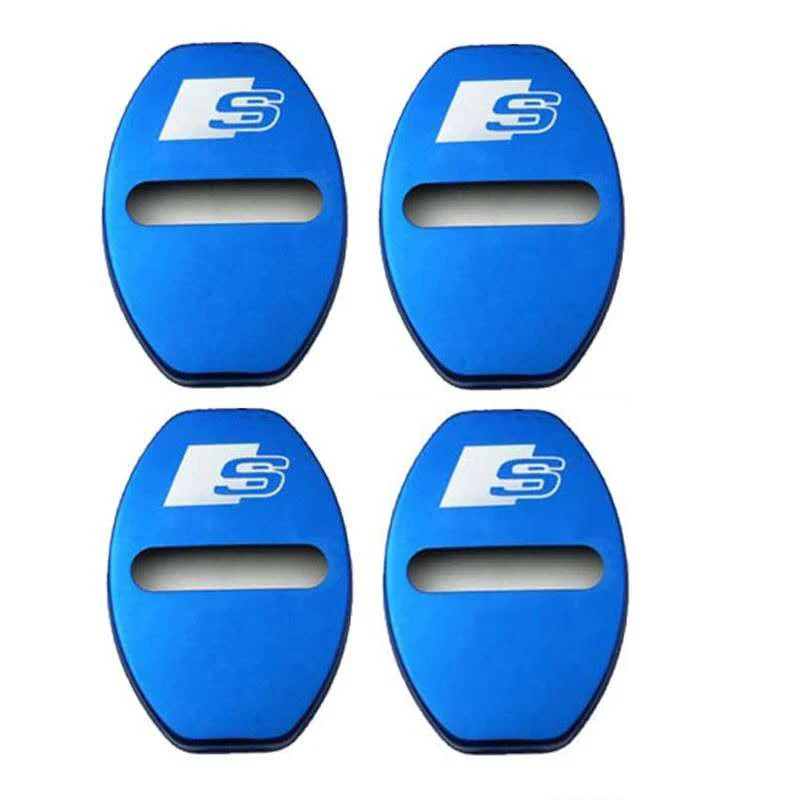 4PCS Car Door Lock Cover Case For Audi Sline A6 A4 A3 A7 A5 Q3 Q5L Q7 Q2 S4 S5 S6 S7 S8 TT RS3 RS4 RS5 RS6 TTS Accessories-6