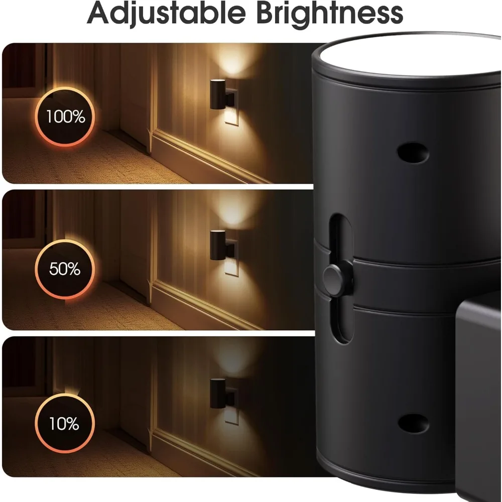 LED Night Light Plug in Modern NightLights EU/US Plug Into Wall Dusk To Dawn Sensor Adjustable Brightness Dimmable for Bedroom-4