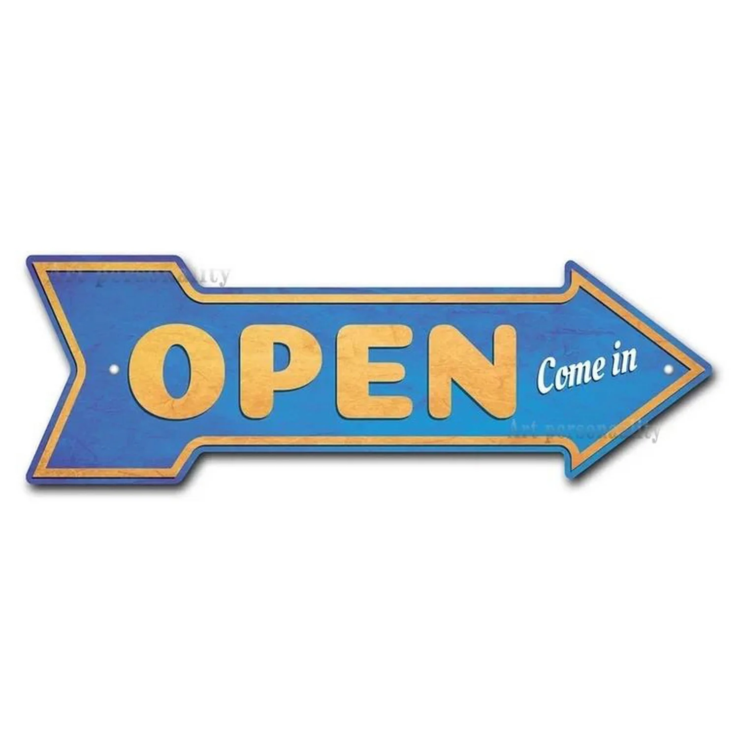 Retro Party BBQ Parking Metal Tin Signs Vintage Street Signs Retro Arrow Directional Signage Funny Tin Sign for Wall Decoration-4