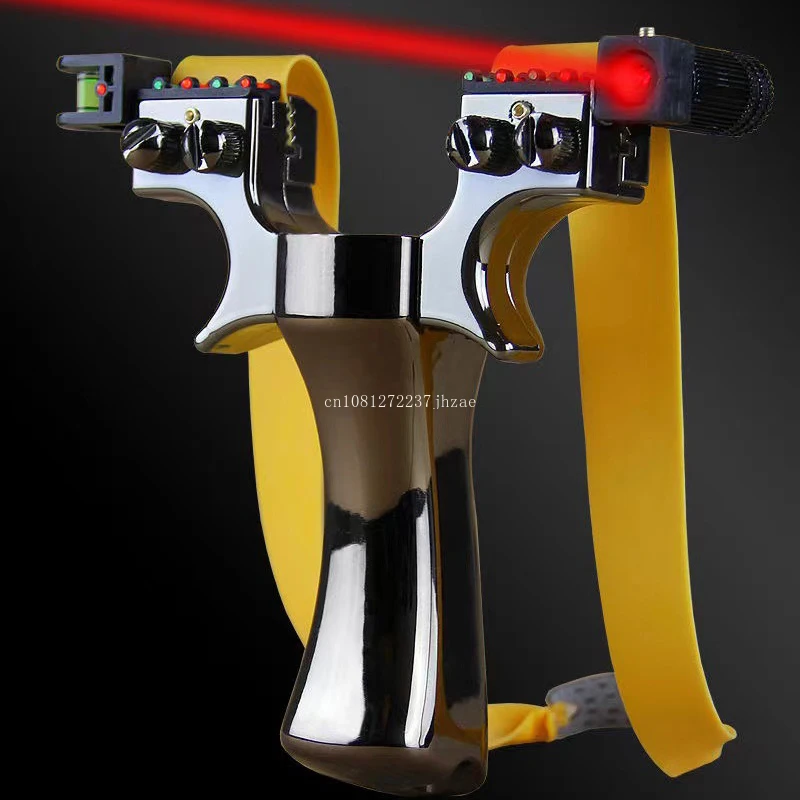 Laser Slingshot Infrared Aiming Widened and Thickened Flat Rubber Band Group High Precision Outdoor Adult Competitive Toy