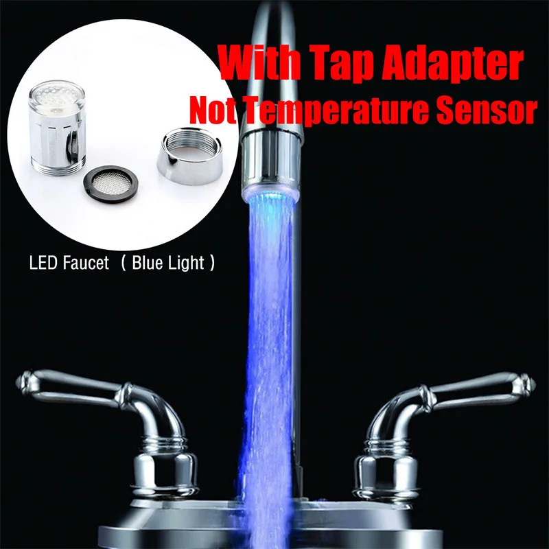 Shower Led Light Nozzle Multiple Color Temperature Sensor Night Light Faucet Led Lighting For Kitchen Bathroom-5