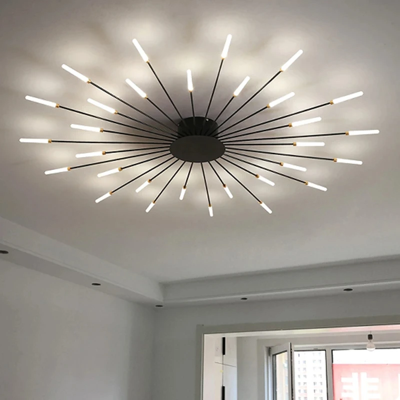 Modern LED Ceiling Lamp Living Room Dining Bedroom Ceiling Chandelier Lights Nordic Fireworks Design Home Decor Indoor Lighting-3