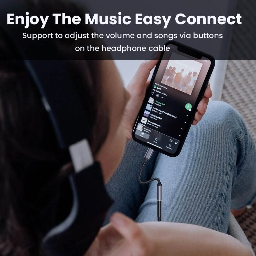 NNBILI Nylon Braid USB Type C To 3.5mm Aux Adapter Type-c 3 5 Jack Audio Cable Earphone Cable Converter for Huawei vivo xiaomi-2