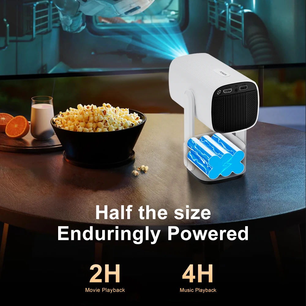 Salange 4K Projector K2 Smart Android11 Built-in Battery Bluetooth Speaker WIFI Auto Focus Keystone Free-Style for Outdoor Movie-5