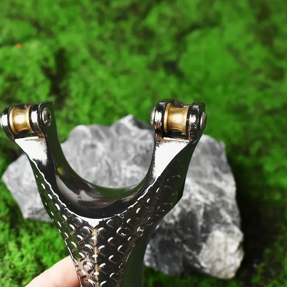 Silver Resin Detachable Pulley Slingshot High Elastic Powerful Sling Portable Hunting Shooting Equipment Slingshot Toy-5
